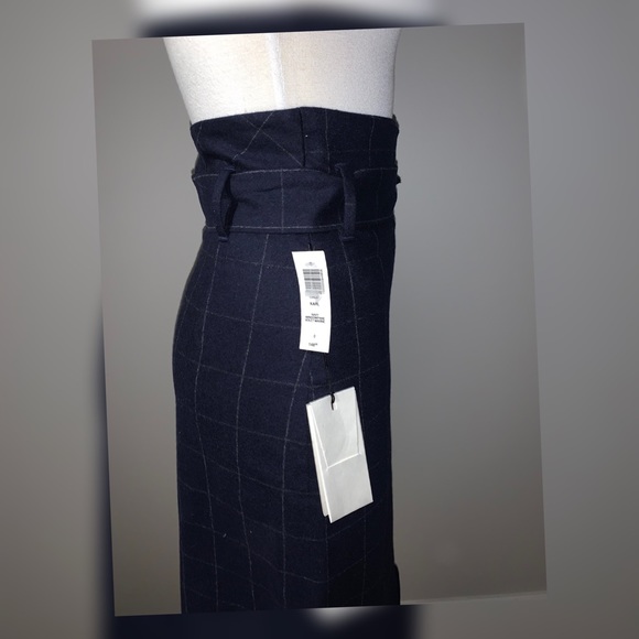 Aritzia Babaton Karl Navi Windowpane Skirt - Picture 4 of 6